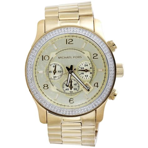 gold michael kors watches for men|Michael Kors diamond watch men's.